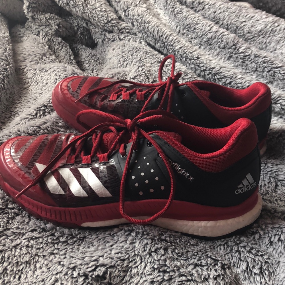 Adidas size 11 red crazyflight x volleyball shoes